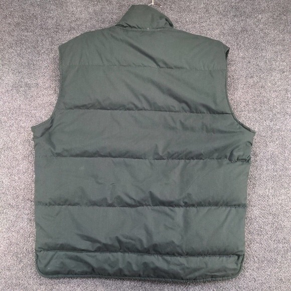 Eddie Bauer Men's Full Zip Down Puffer Vest Green Medium Mock Neck Lined - Picture 7 of 14
